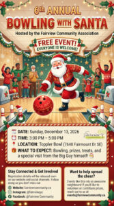 Bowling with Santa 2026 event poster